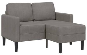 Sofa 2-osobowa z szezlongiem w ksztaÅcie litery l, jasnoszara