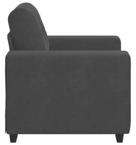 Sofa fotel czarny 100x78x80 cm aksamit