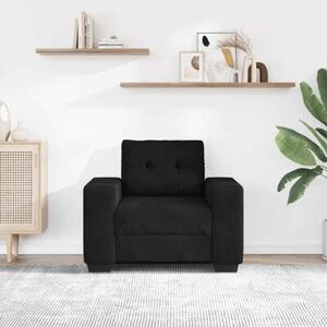 Sofa fotel czarny 100x78x80 cm aksamit