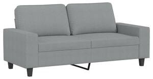 Sofa 2-osobowa, jasnoszara, 140 cm, tapicerowana tkaninÄ