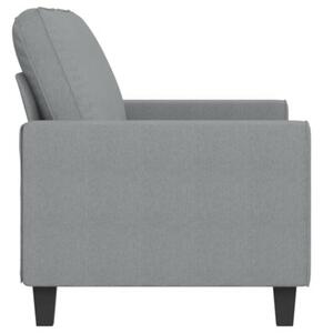 Sofa 2-osobowa, jasnoszara, 140 cm, tapicerowana tkaninÄ