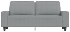 Sofa 2-osobowa, jasnoszara, 140 cm, tapicerowana tkaninÄ
