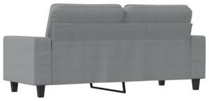 Sofa 2-osobowa, jasnoszara, 140 cm, tapicerowana tkaninÄ