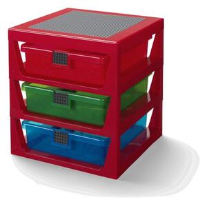 Czerwony organizer z 3 szufladami Storage - LEGO®