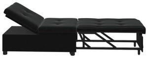 Nowoczesna sofa z funkcjÄ spania w aksamicie czarna