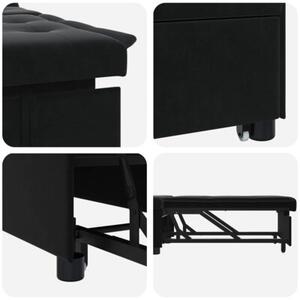 Nowoczesna sofa z funkcjÄ spania w aksamicie czarna