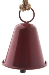Metalowy dzwonek wiszący Ringle czerwony, 9,5 x 12 cm