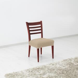 Pokrowiec elastyczny na siedzisko krzesła Denia śmietanowy, 45 x 45 cm, zestaw 2 szt