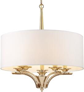 CosmoLight Atlanta lampa wisząca 5x40W złoty/biały P05797AU