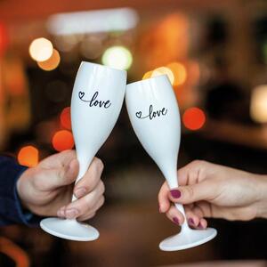 Koziol 2-częściowy zestaw szklanek z napisem LOVE