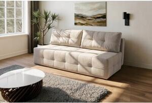 Sofa Rozkładana Kanapa z Funkcją Spania Dwuosobowa Do Salonu Beżowa MORANA