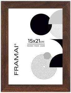 Brązowa ramka na zdjęcia w rozmiarze 15x21 cm FRAMAI®