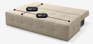 Sofa Rozkładana Kanapa z Funkcją Spania Dwuosobowa Do Salonu Beżowa MORANA
