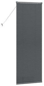 Nowoczesne żaluzje weneckie ciemnoszare z aluminium 175 x 65 cm