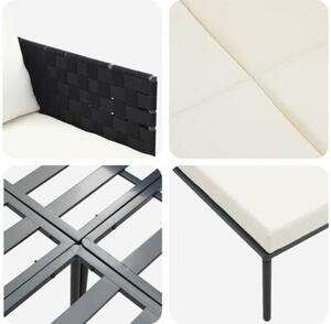 Leżak antracyt 153 x 115 x 69.5 cm stal malowana proszkowo
