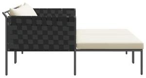 Leżak antracyt 153 x 115 x 69.5 cm stal malowana proszkowo