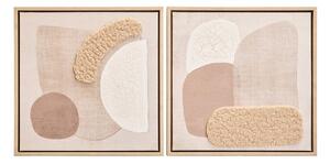 Obrazy zestaw 2 szt. 3D z ramą w zestawie/na płótnie 40x40 cm Astratto – Premier Housewares
