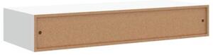 Półki ścienne z szufladą, 2 szt., białe, 60 x 23,5 x 10 cm, mdf