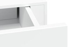 Półki ścienne z szufladą, 2 szt., białe, 60 x 23,5 x 10 cm, mdf