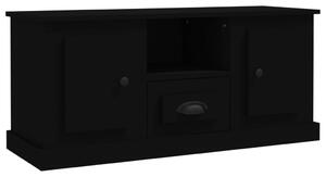 Szafka pod TV, czarna, 100x35,5x45 cm, materiał drewnopochodny