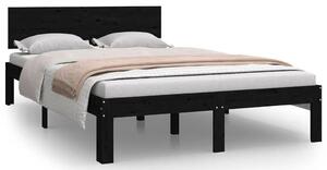 Czarne łóżko z litego drewna 120x200 - Iringa 4X