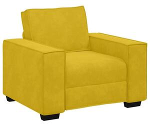 Sofa fotel Żółty 100x78x84 cm aksamit