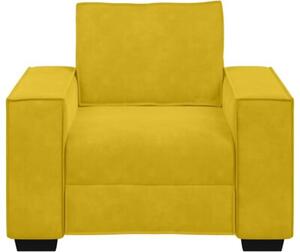 Sofa fotel Żółty 100x78x84 cm aksamit