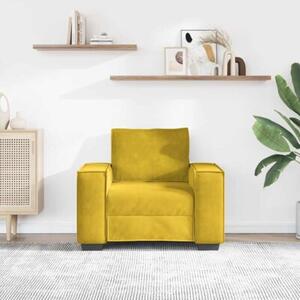 Sofa fotel Żółty 100x78x84 cm aksamit
