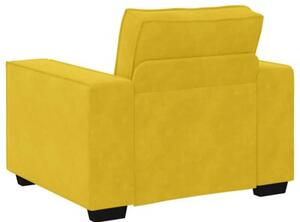 Sofa fotel Żółty 100x78x84 cm aksamit