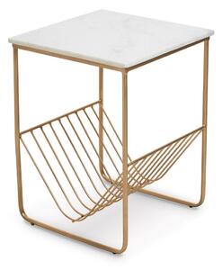 Stolik z marmurowym blatem 40x40 cm Mandoli – Premier Housewares