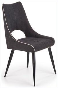 Nowoczesne krzesło tapicerowane Polo - ciemny popiel
