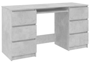 Biurko, betonowy szary, 140x50x77 cm, materiaÅ drewnopochodny