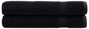 Ręczniki premium solund, 2 szt., czarne, 100x200 cm, 600 g/cm²