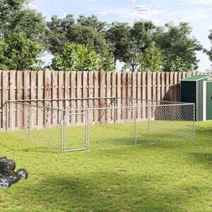 Kojec dla psa, galwanizowana stal, 4 x 4 x 1 m