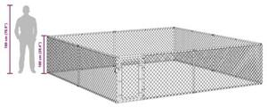 Kojec dla psa, galwanizowana stal, 4 x 4 x 1 m