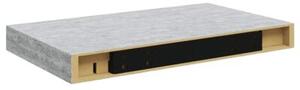 Półka ścienna, szarość betonu, 40 x 23 x 3,8 cm, mdf