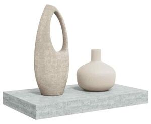 Półka ścienna, szarość betonu, 40 x 23 x 3,8 cm, mdf