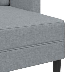 Sofa 2-osobowa z szezlongiem w ksztaÅcie litery l, jasnoszara