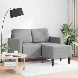 Sofa 2-osobowa z szezlongiem w ksztaÅcie litery l, jasnoszara
