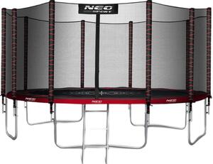 Trampolina NEO-SPORT NS-15Z241 FI 465 cm Czarno-czerwony
