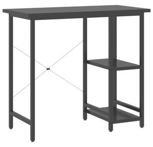 Biurko komputerowe, czarne, 80x40x72 cm, mdf i metal