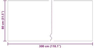 Nowoczesny bieżnik dywanowy antypoślizgowy jasnoszary 300x80 cm