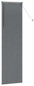 Nowoczesne żaluzje weneckie z aluminium w kolorze ciemnoszarym 220 x 65 cm