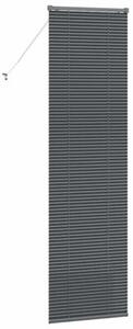 Nowoczesne żaluzje weneckie z aluminium w kolorze ciemnoszarym 220 x 65 cm