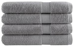 Ręczniki premium, solund, 4 szt., szare, 100x200 cm, 600 g/m²