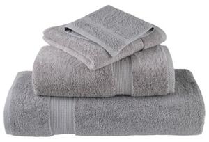 Ręczniki premium, solund, 4 szt., szare, 100x200 cm, 600 g/m²