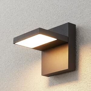 Kinkiet zewnętrzny LED Silvan Lucande, czarny, aluminium, nowoczesny