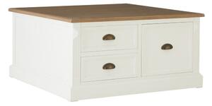 Biały stolik w dekorze jodły 90x90 cm Hardwick – Premier Housewares