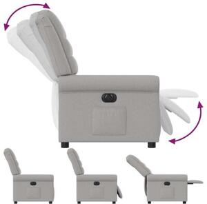 Elektryczny fotel rozkÅadany cloud grey fabric