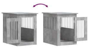 Kojec dla psa, szary beton 45x62x59 cm, materiał drewnopochodny